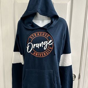 NWT SYRACUSE UNIVERSITY COLLEGIATE ORANGE Women’s Navy Blue Hoodie Sz L